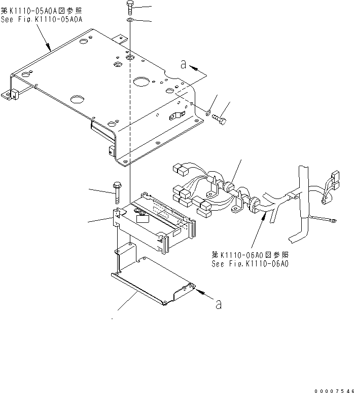 Excavators Komatsu / PC1250-7 S/N 20001-UP (Overseas Version)(pc1250-c) / FLOOR FRAME (VHMS CONTROLLER)(241060 : K1110-21A0)