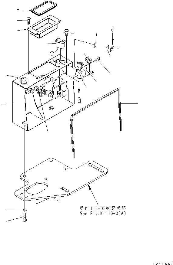 Excavators Komatsu / PC1250-7 S/N 20001-UP (Overseas Version)(pc1250-c) / FLOOR FRAME (SWITCH BOX)(#20001-20040)(241080 : K1110-22A0)