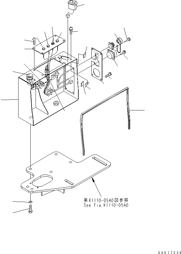 Excavators Komatsu / PC1250-7 S/N 20001-UP (Overseas Version)(pc1250-c) / FLOOR FRAME (SWITCH BOX) (AUTO GREASE)(241100 : K1110-22B6)