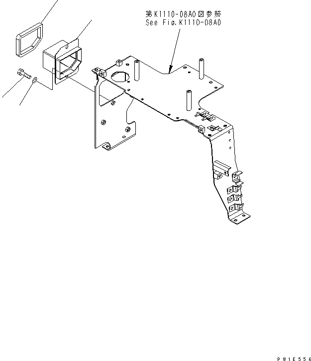 Excavators Komatsu / PC1250-7 S/N 20001-UP (Overseas Version)(pc1250-c) / FLOOR FRAME (AIR CONDITIONER DUCT)(#20001-20166)(241110 : K1110-23A0)