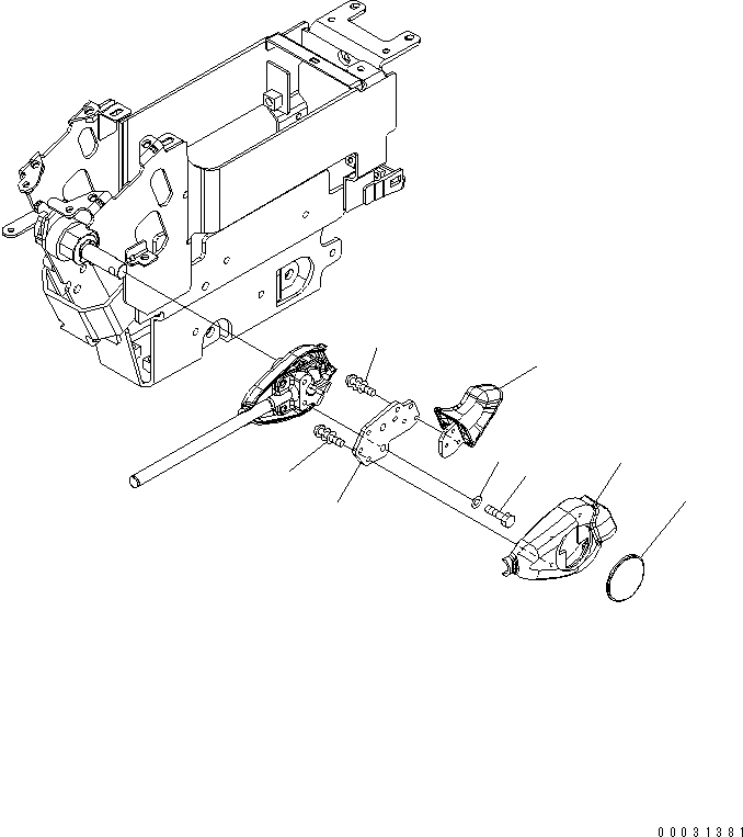Excavators Komatsu / PC1250-7 S/N 20001-UP (Overseas Version)(pc1250-c) / FLOOR FRAME (LEVER KNOB)(#20263-)(241140 : K1110-24A0A)
