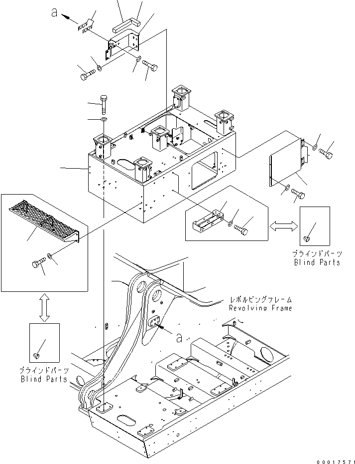 Excavators Komatsu / PC1250-7 S/N 20001-UP (Overseas Version)(pc1250-c) / CAB COVER (CAB MOUNT) (FOR HIGH CAB)(241240 : K1920-02A4)