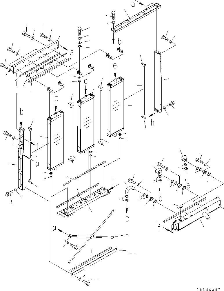 Excavators Komatsu / PC1250LC-8 S/N 30001-30157 (ecot3, For LC)(pc12502c) / COOLING (RADIATOR)(#30001-)(060010 : C0100-01A0)