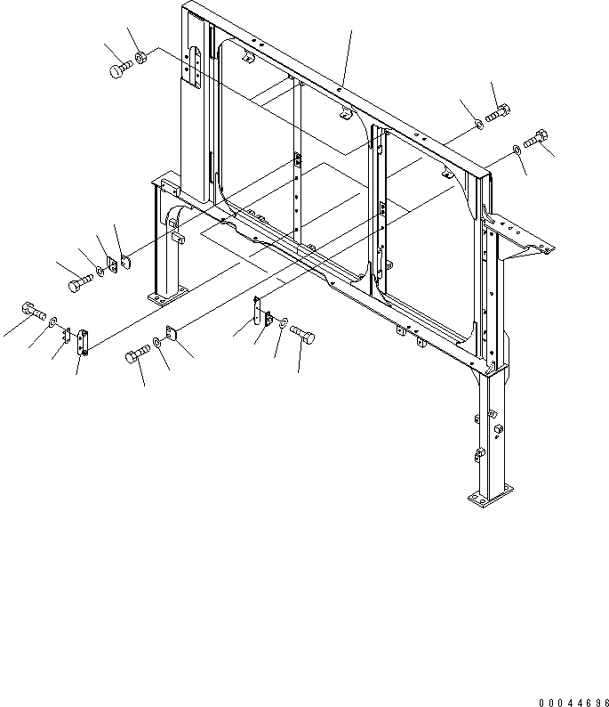 Excavators Komatsu / PC1250LC-8 S/N 30001-30157 (ecot3, For LC)(pc12502c) / PARTITION (MACHINE CAB) (FRAME)(#30001-)(270080 : M1150-01A0)