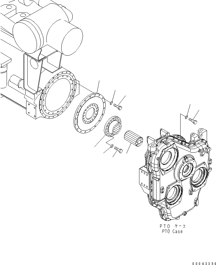 Komatsu parts book diagram for PC1250SP-8 S/N 30001-30157 (ecot3, For SP): POWER TAKE OFF (COUPLING)(#30001-)