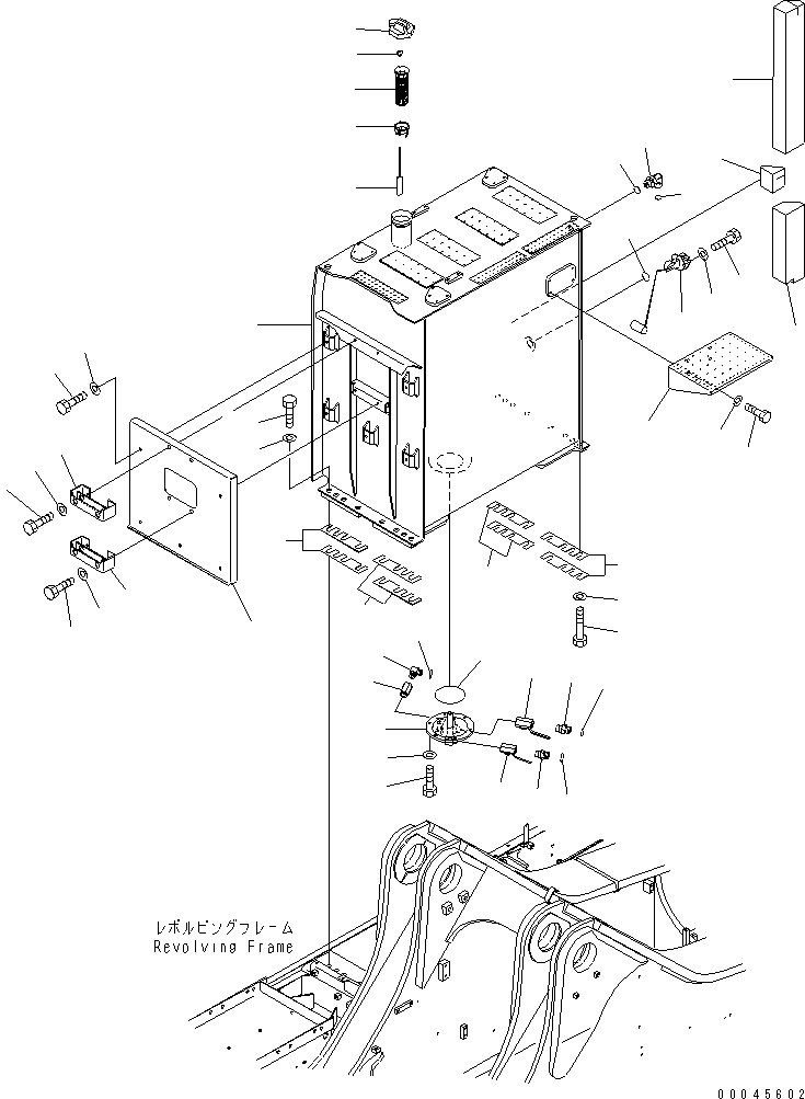 Komatsu parts book diagram for PC1250SP-8 S/N 30001-30157 (ecot3, For SP): FUEL TANK(#30001-30048)