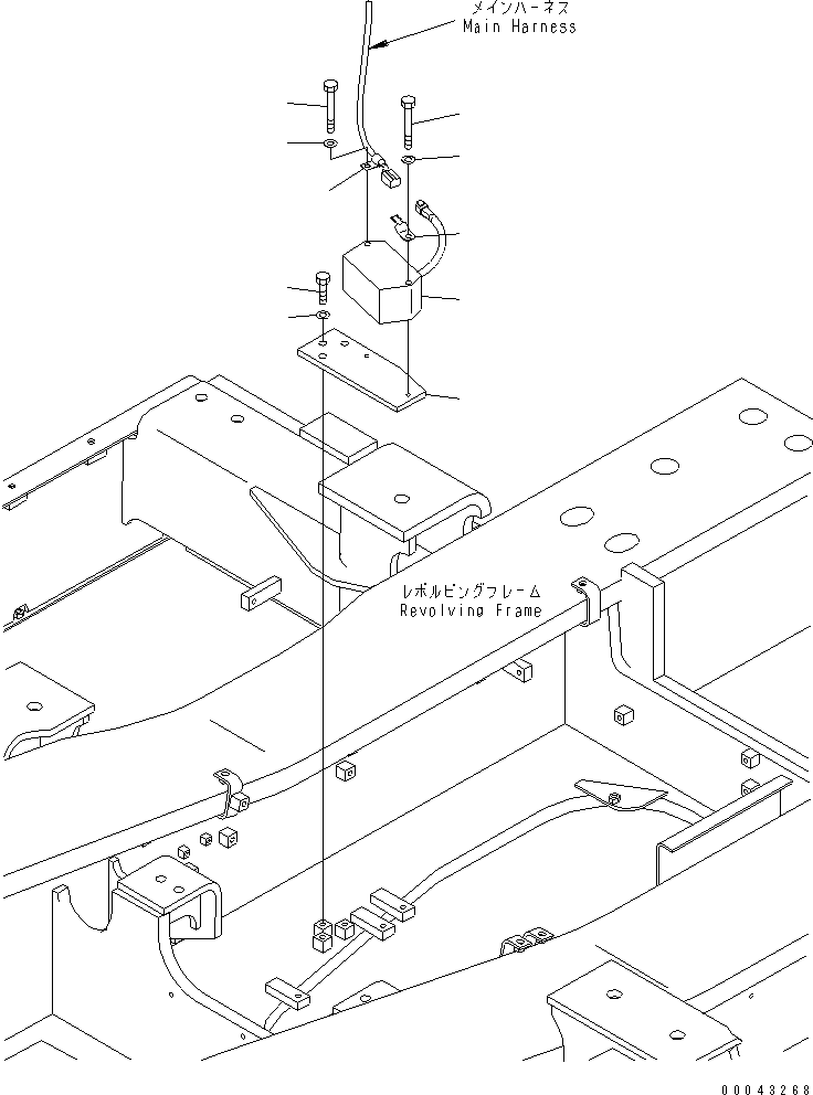 Komatsu parts book diagram for PC1250SP-8 S/N 30001-30157 (ecot3, For SP): TRAVEL ALARM(#30001-)
