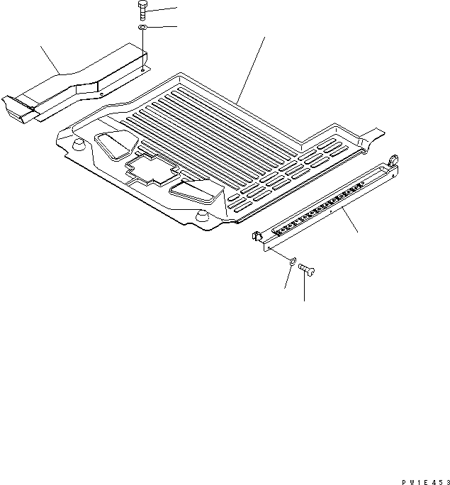 Komatsu parts book diagram for PC1250SP-8 S/N 30001-30157 (ecot3, For SP): FLOOR MAT(#30001-)
