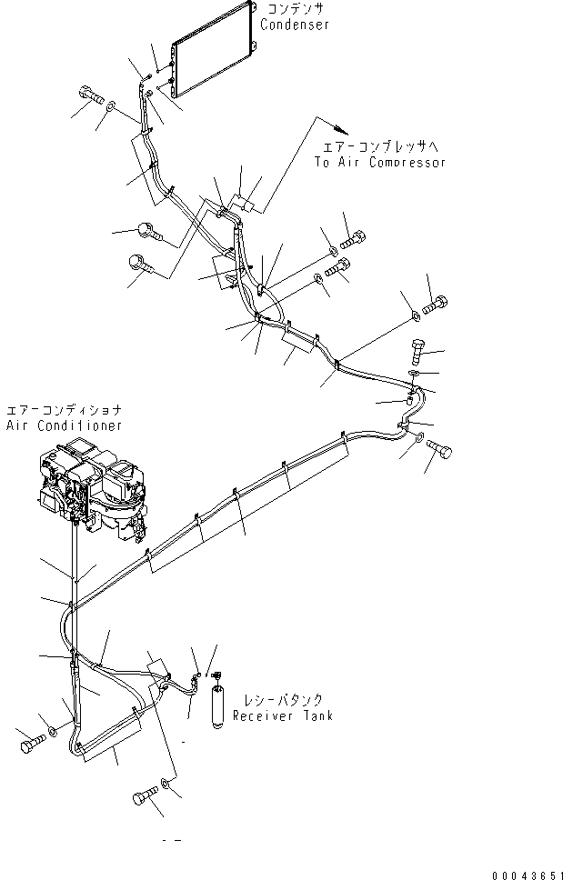 Komatsu parts book diagram for PC1250SP-8 S/N 30001-30157 (ecot3, For SP): AIR CONDITIONER (HOSE JOINT)(#30001-)