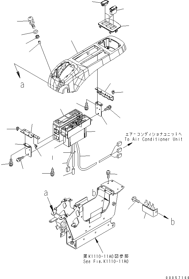 Komatsu parts book diagram for PC1250SP-8 S/N 30001-30157 (ecot3, For SP): FLOOR FRAME (CONSOLE ? L.H.) (UPPER) (WITH AIR CONDITIONER AND RADIO) (FOR ASIA)(#30001-)