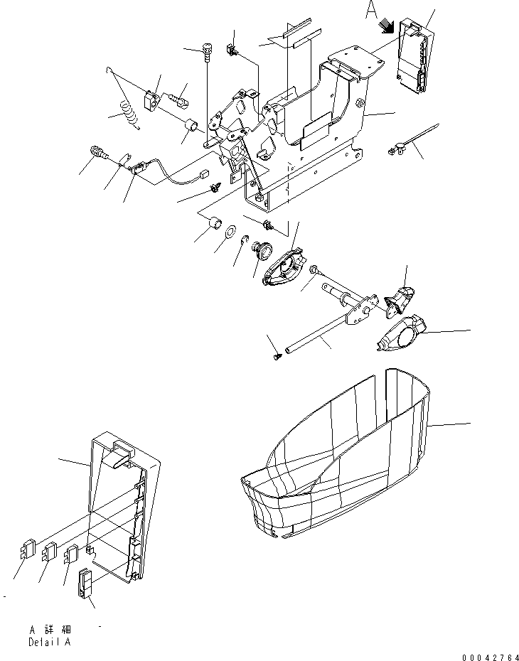 Komatsu parts book diagram for PC1250SP-8 S/N 30001-30157 (ecot3, For SP): FLOOR FRAME (CONSOLE ? L.H.) (LOWER)(#30001-)