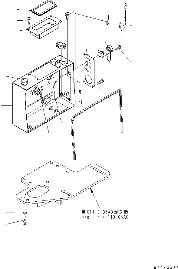 Komatsu parts book diagram for PC1250SP-8 S/N 30001-30157 (ecot3, For SP): FLOOR FRAME (SWITCH BOX)(#30001-)