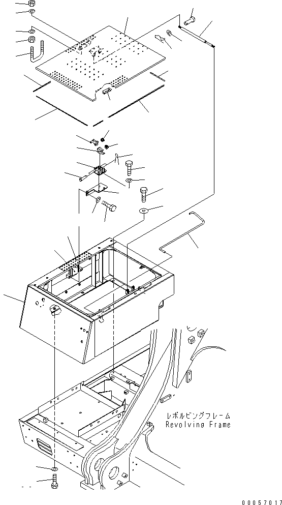 Komatsu parts book diagram for PC1250SP-8 S/N 30001-30157 (ecot3, For SP): RIGHT SIDE CASE (AUTO GREASE)(#30001-)