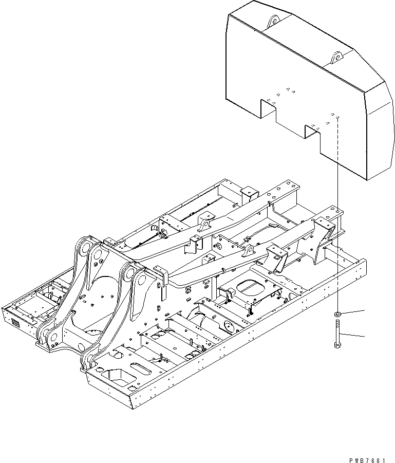Komatsu parts book diagram for PC1250SP-8 S/N 30001-30157 (ecot3, For SP): WEIGHT MOUNTING(#30001-)
