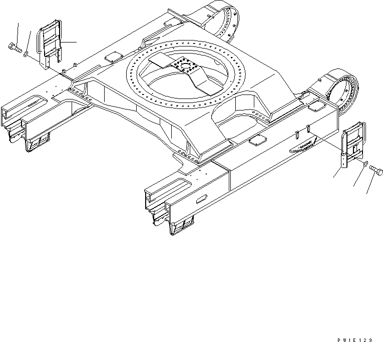Komatsu parts book diagram for PC1250SP-8 S/N 30001-30157 (ecot3, For SP): STEP (TRACK FRAME SIDE) (FOR 700MM WIDE SHOE)(#30001-)