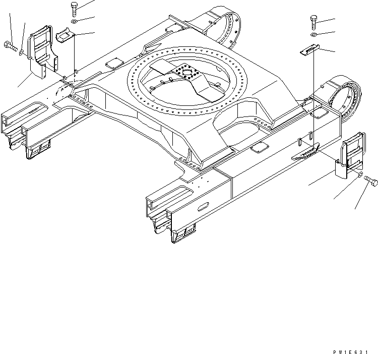 Komatsu parts book diagram for PC1250SP-8 S/N 30001-30157 (ecot3, For SP): STEP (TRACK FRAME SIDE) (FOR 1000MM WIDE SHOE)(#30001-)