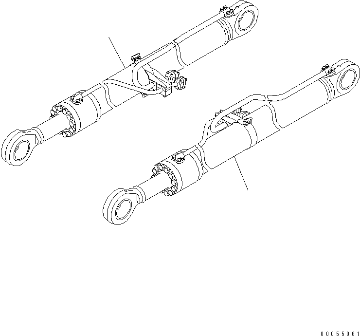 Komatsu parts book diagram for PC1250SP-8 S/N 30001-30157 (ecot3, For SP): BOOM CYLINDER (FOR BACKHOE)(#30015-)
