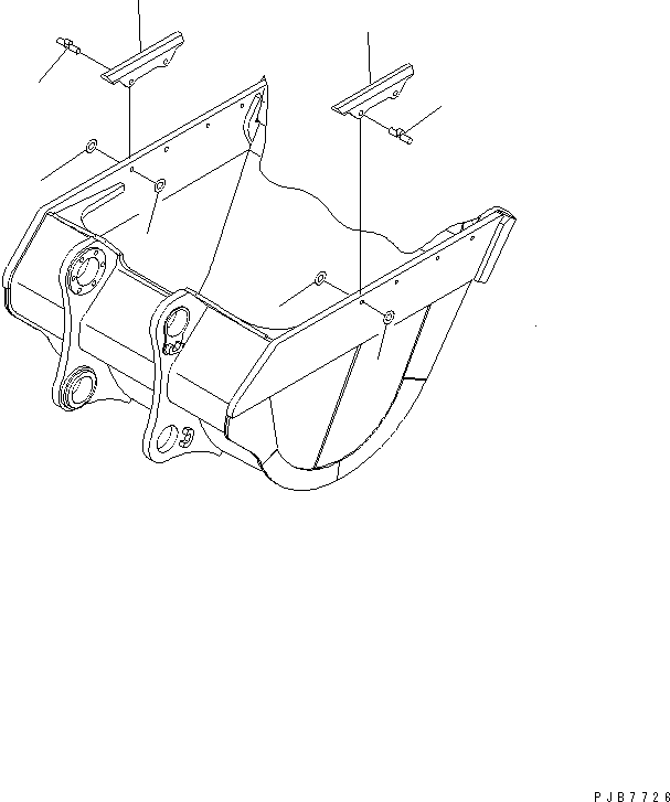 Komatsu parts book diagram for PC1250SP-8 S/N 30001-30157 (ecot3, For SP): SIDE SHROUD (FOR BACKHOE BUCKET)(#30001-)