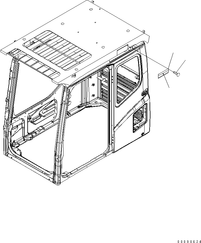 Komatsu parts book diagram for PC1250SP-8 S/N 30001-30157 (ecot3, For SP): CAUTION PLATE (FOR LV2 GUARD) (TOP GUARD) (TURKISH)(#30001-)