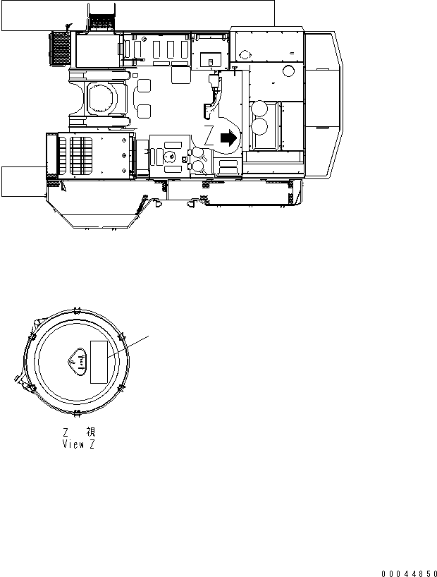 Komatsu parts book diagram for PC1250SP-8 S/N 30001-30157 (ecot3, For SP): PLATE (AIR CLEANER ? DOUBLE ELEMENT) (ITALIAN)(#30001-)