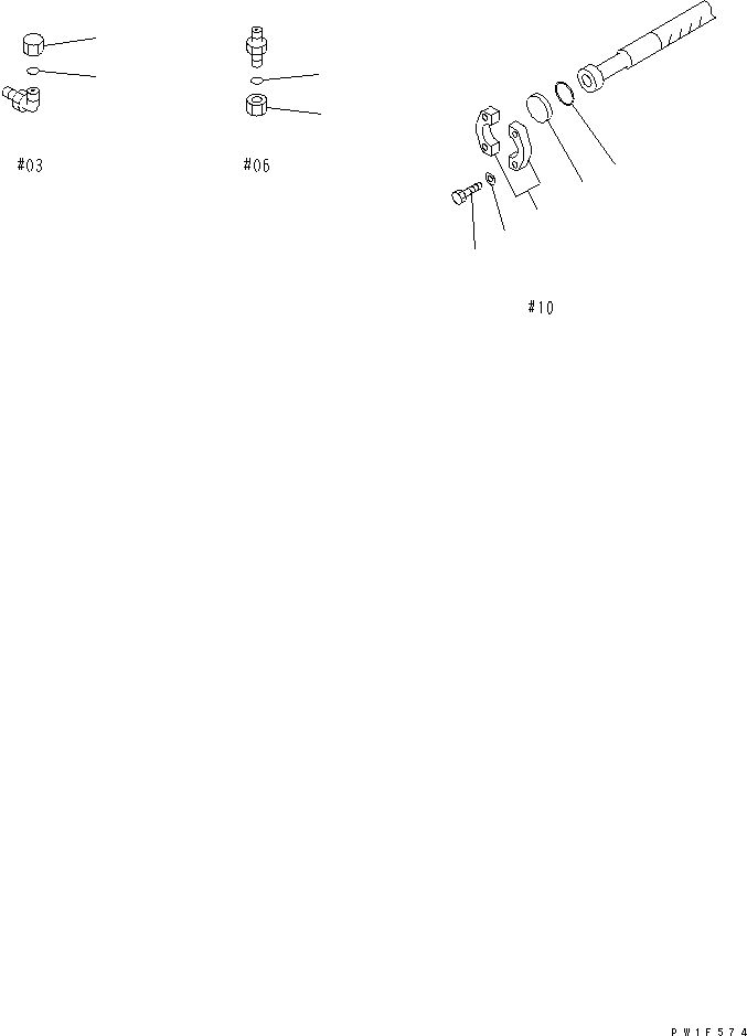 Komatsu parts book diagram for PC1250SP-8 S/N 30001-30157 (ecot3, For SP): FLUSHING AND BLIND PARTS (LOWER BLIND PARTS)(#30001-)