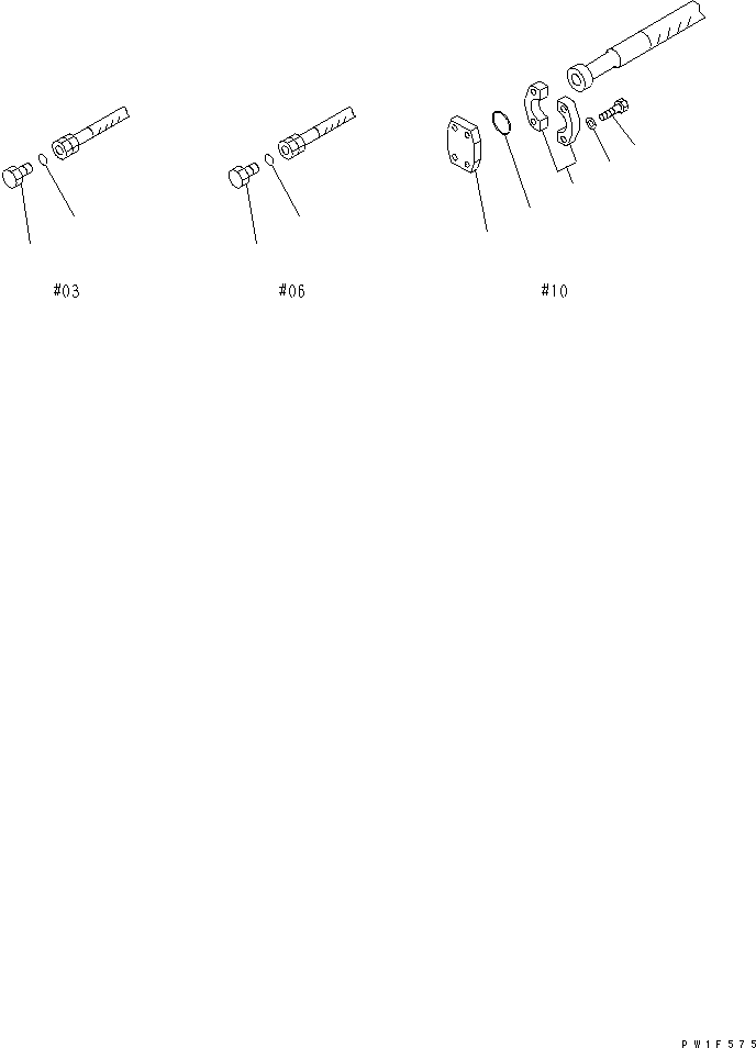 Komatsu parts book diagram for PC1250SP-8 S/N 30001-30157 (ecot3, For SP): FLUSHING AND BLIND PARTS (TRAVEL MOTOR BLIND PARTS)(#30001-)