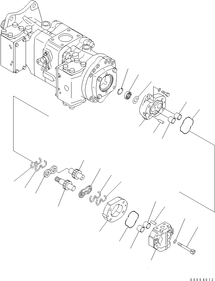 Komatsu parts book diagram for PC1250SP-8 S/N 30001-30157 (ecot3, For SP): MAIN PUMP (16/16) (N0.1 PUMP)(#30001-)
