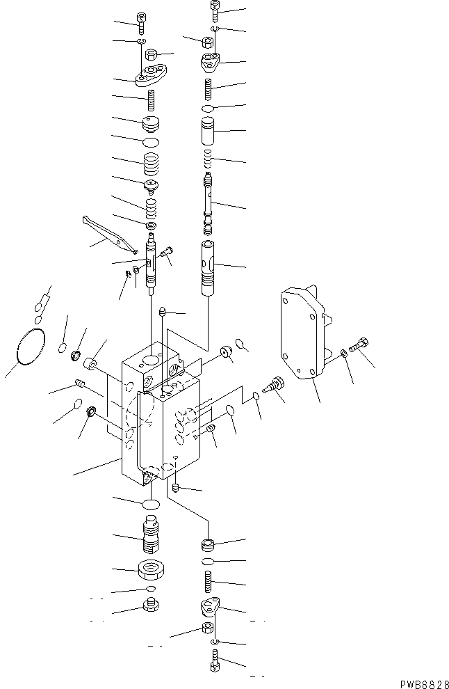 Komatsu parts book diagram for PC1250SP-8 S/N 30001-30157 (ecot3, For SP): MAIN PUMP (7/11) (N0.2 PUMP)(#30001-)
