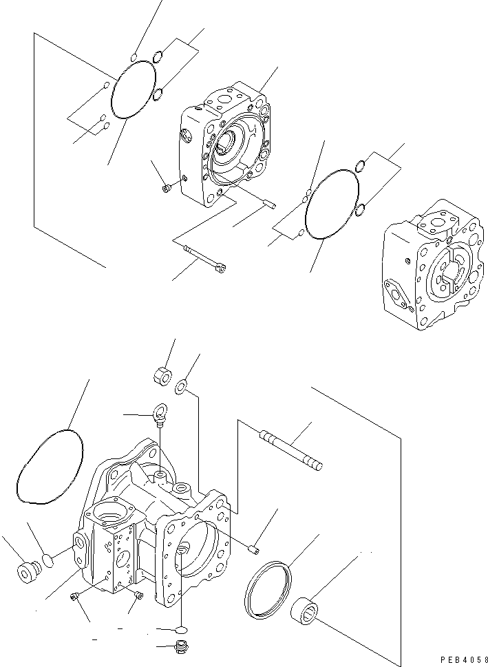 Komatsu parts book diagram for PC1250SP-8 S/N 30001-30157 (ecot3, For SP): MAIN PUMP (1/16) (N0.3 PUMP)(#30001-)