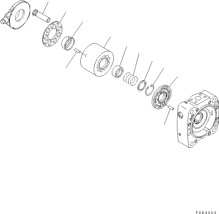 Komatsu parts book diagram for PC1250SP-8 S/N 30001-30157 (ecot3, For SP): MAIN PUMP (3/16) (N0.3 PUMP)(#30001-)