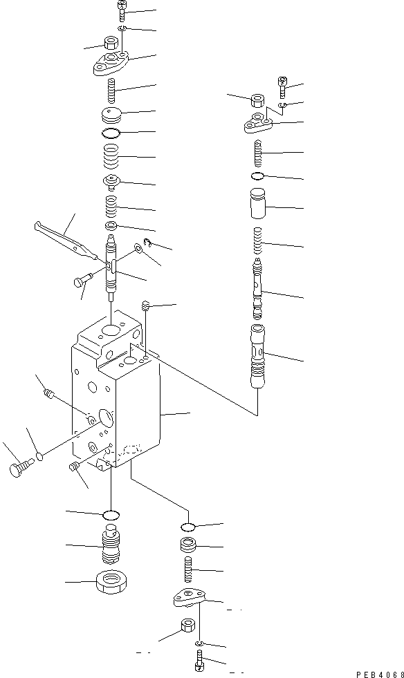 Komatsu parts book diagram for PC1250SP-8 S/N 30001-30157 (ecot3, For SP): MAIN PUMP (11/16) (N0.3 PUMP)(#30001-)