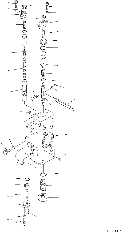 Komatsu parts book diagram for PC1250SP-8 S/N 30001-30157 (ecot3, For SP): MAIN PUMP (14/16) (N0.3 PUMP)(#30001-)