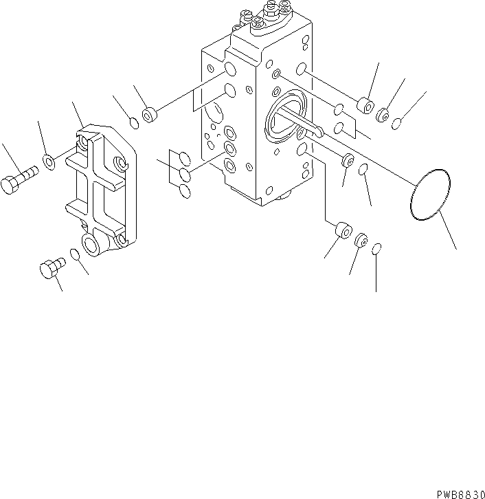 Komatsu parts book diagram for PC1250SP-8 S/N 30001-30157 (ecot3, For SP): MAIN PUMP (15/16) (N0.3 PUMP)(#30001-)