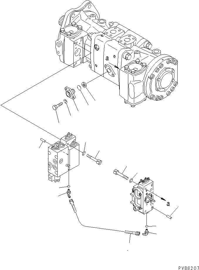 Komatsu parts book diagram for PC1250SP-8 S/N 30001-30157 (ecot3, For SP): MAIN PUMP (16/16) (N0.3 PUMP)(#30001-)