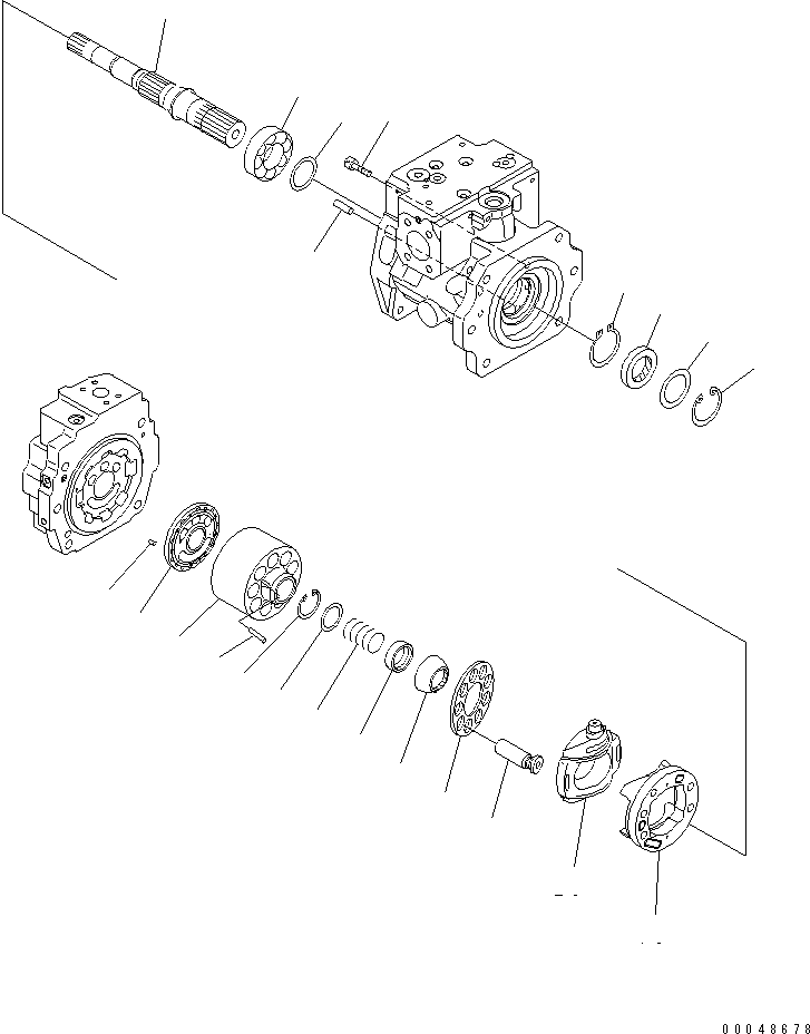 Komatsu parts book diagram for PC1250SP-8 S/N 30001-30157 (ecot3, For SP): GEAR PUMP (3/7)(#30001-)