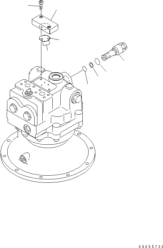 Komatsu parts book diagram for PC1250SP-8 S/N 30001-30157 (ecot3, For SP): SWING MOTOR (3/3)(#30052-)