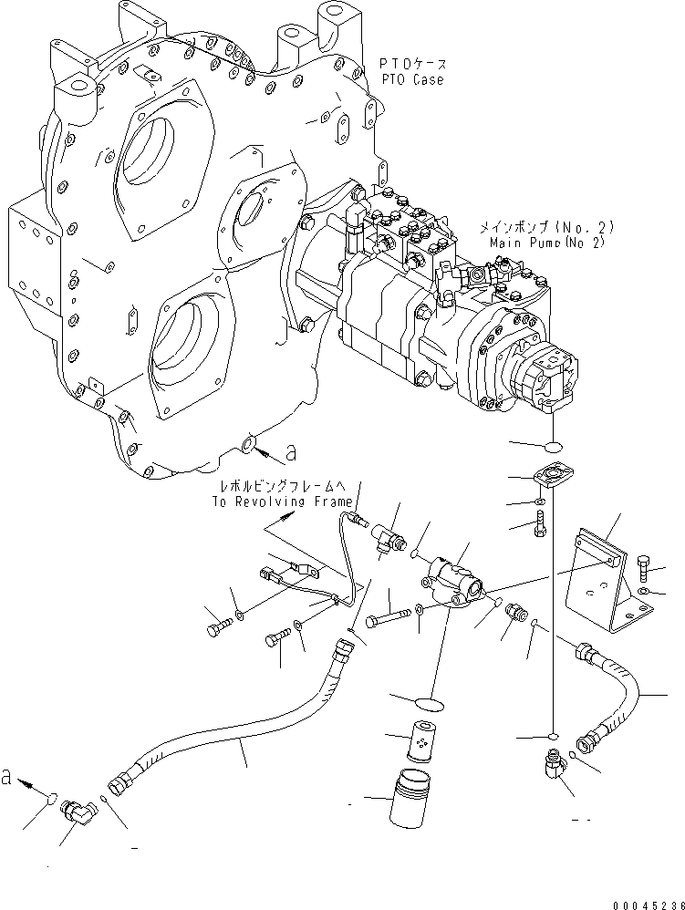 Excavators Komatsu / PC1250-8R S/N 35001-35200 (EGR-LESS)(pc12504c) / POWER TAKE OFF (P.T.O. PIPING) (SUCTION LINES) (VHMS)(#35001-)(030090 : B0600-03A1)