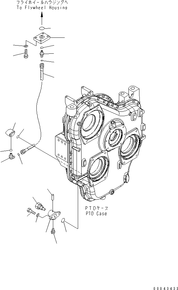 Excavators Komatsu / PC1250-8R S/N 35001-35200 (EGR-LESS)(pc12504c) / POWER TAKE OFF (P.T.O. PIPING) (FLYWHEEL PIPING)(#35001-35161)(030120 : B0600-06A0)