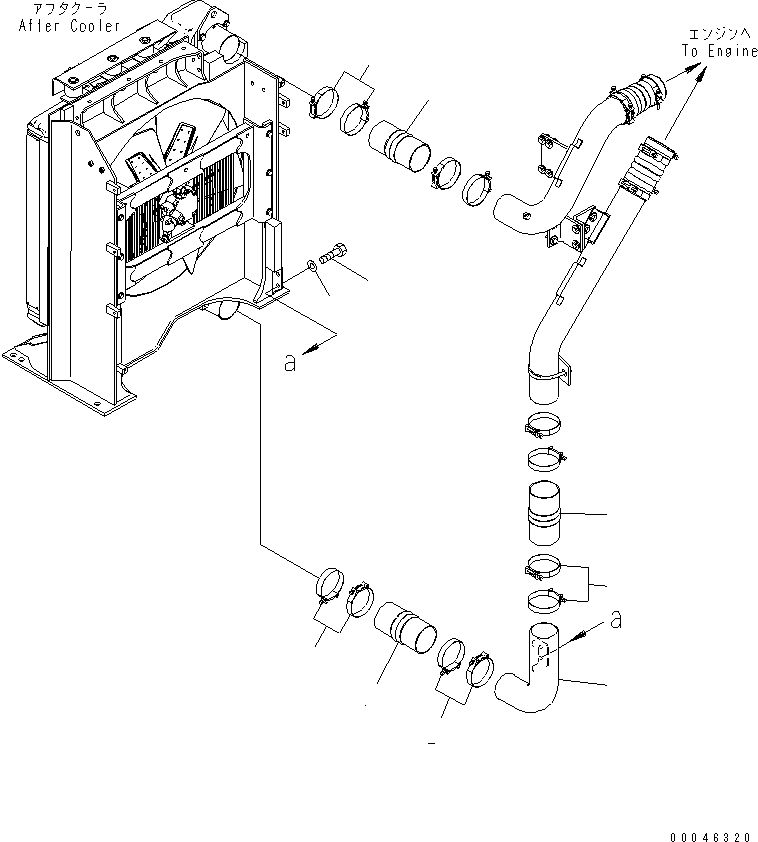Excavators Komatsu / PC1250-8R S/N 35001-35200 (EGR-LESS)(pc12504c) / COOLING (AFTER COOLER) (AIR PIPING)(#35001-)(060090 : C0100-09A0)