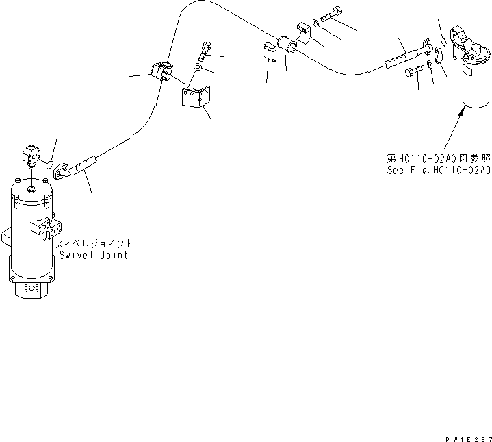Excavators Komatsu / PC1250-8R S/N 35001-35200 (EGR-LESS)(pc12504c) / DRAIN LINE(#35001-)(180480 : H0340-01A0)
