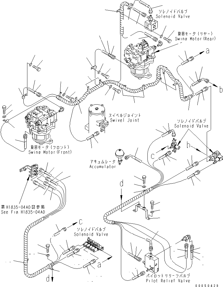 Excavators Komatsu / PC1250-8R S/N 35001-35200 (EGR-LESS)(pc12504c) / SOLENOID VALVE LINE(#35001-35016)(180750 : H1832-01A0)