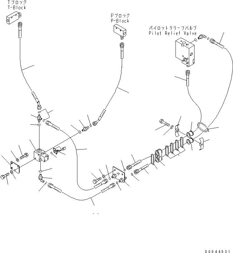 Excavators Komatsu / PC1250-8R S/N 35001-35200 (EGR-LESS)(pc12504c) / PPC PUMP LINE (PILOT DELIVERY AND PPC LOCK SOLENOID)(#35001-)(180900 : H1841-03A0)