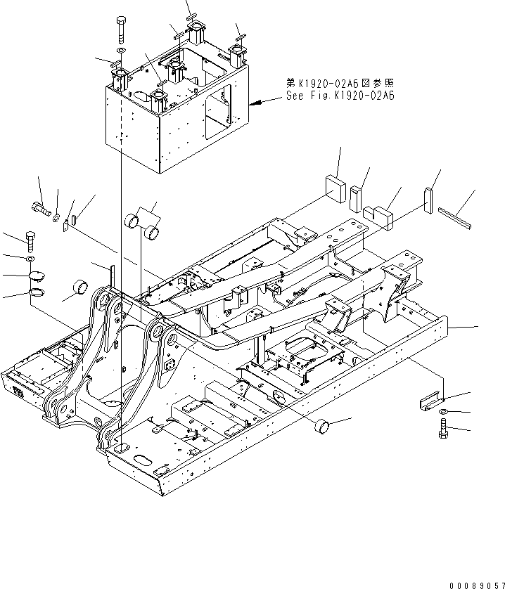 Excavators Komatsu / PC1250-8R S/N 35001-35200 (EGR-LESS)(pc12504c) / REVOLVING FRAME (FOR 1000MM HIGH CAB) (FOR LOADER)(#35001-)(210040 : J1110-01A3)