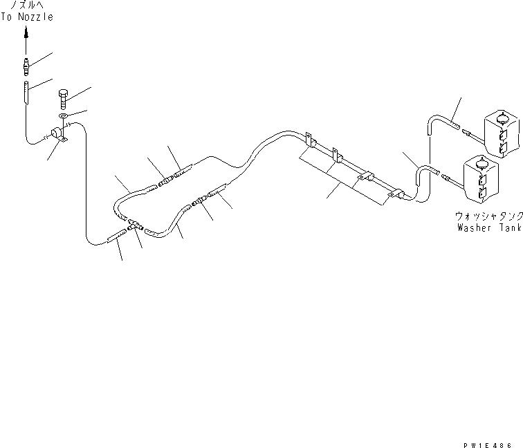 Excavators Komatsu / PC1250-8R S/N 35001-35200 (EGR-LESS)(pc12504c) / WINDOW WASHER(#35001-)(240370 : K0350-01A0)