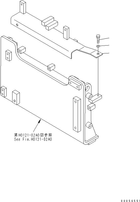 Excavators Komatsu / PC1250-8R S/N 35001-35200 (EGR-LESS)(pc12504c) / AIR CONDITIONER (BRACKET)(#35001-)(240420 : K0710-02A0)