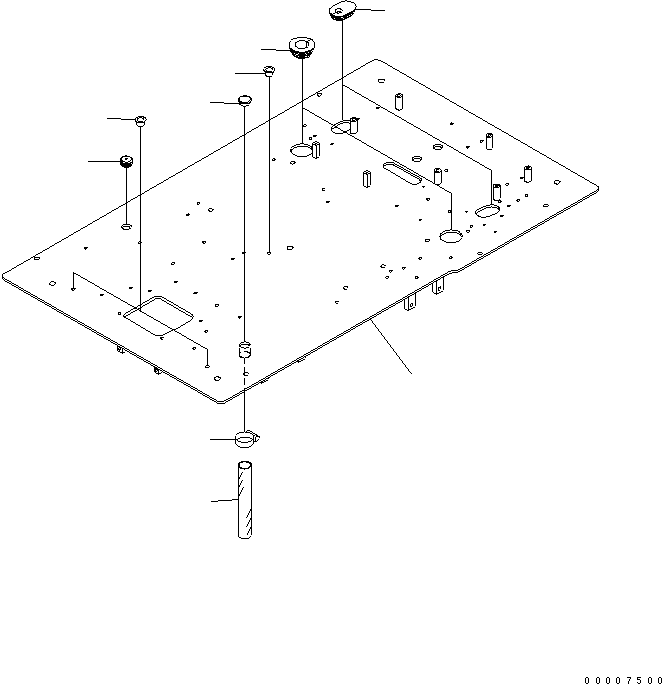 Excavators Komatsu / PC1250-8R S/N 35001-35200 (EGR-LESS)(pc12504c) / FLOOR FRAME (FLOOR FRAME)(#35001-)(240520 : K1110-01A0)