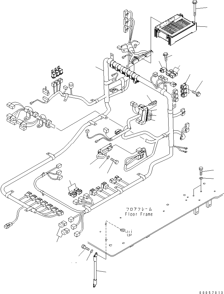 Excavators Komatsu / PC1250-8R S/N 35001-35200 (EGR-LESS)(pc12504c) / FLOOR FRAME (ELECTRICAL) (FOR LOADER)(#35001-35001)(240630 : K1110-06A3)