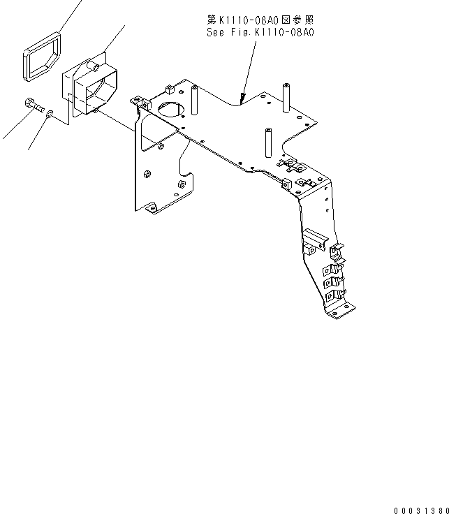 Excavators Komatsu / PC1250-8R S/N 35001-35200 (EGR-LESS)(pc12504c) / FLOOR FRAME (AIR CONDITIONER DUCT)(#35001-)(240970 : K1110-23A0)