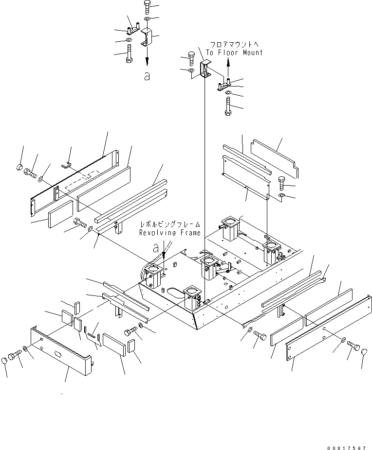 Excavators Komatsu / PC1250-8R S/N 35001-35200 (EGR-LESS)(pc12504c) / CAB COVER (FOR LOW CAB AND LOW WIPER) (WITH FRONT GUARD)(#35001-35029)(241030 : K1920-01A2)