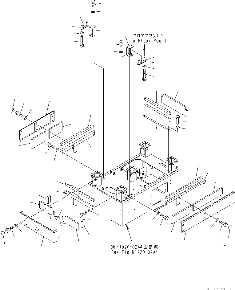 Excavators Komatsu / PC1250-8R S/N 35001-35200 (EGR-LESS)(pc12504c) / CAB COVER (FOR 600MM HIGH CAB AND LOW WIPER)(#35001-35029)(241070 : K1920-01A4)